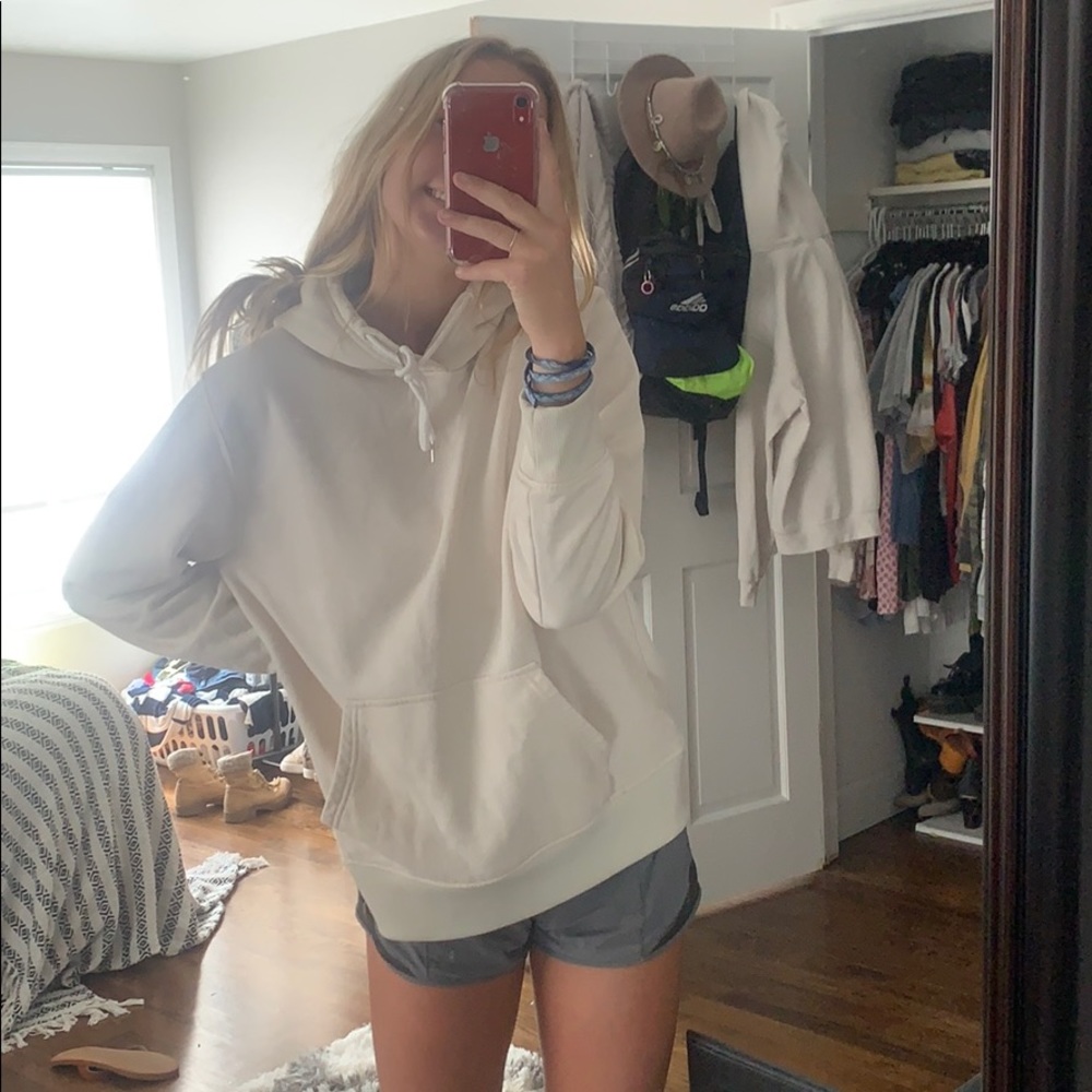 beige hoodie